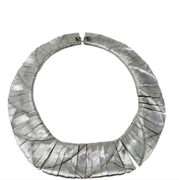 Unsigned Vintage Les Bernard Chunky Egyptian Revival Collar Necklace - Picture 7 of 8